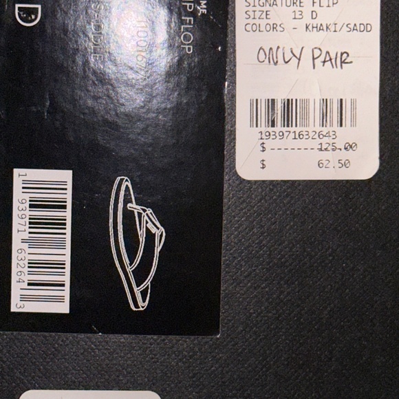 Coach signature Men's Flip Flop khaki/saddle size 13 - Picture 10 of 10